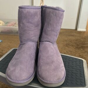 Purple Ugg Boots. Purple Ugg backpack missing strap. Boots size 9. Lightly used.